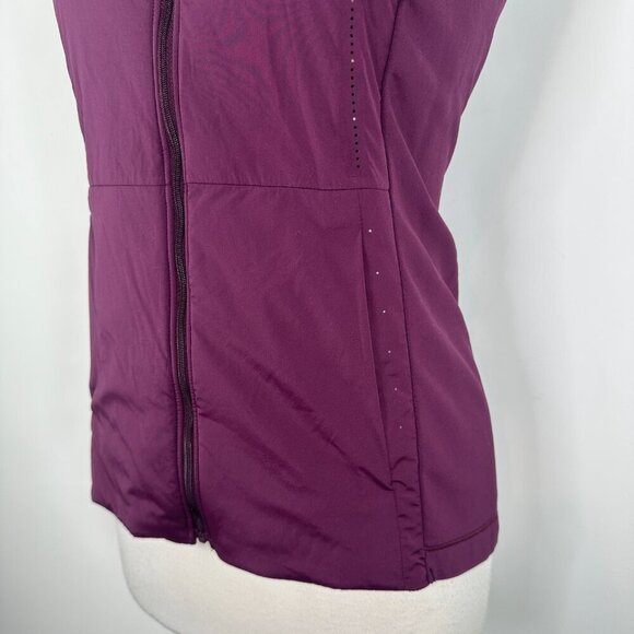 Lululemon Run For Cold Running Vest Plum Full Zip Size 6 Mock Neck - Picture 5 of 16